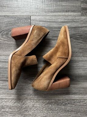 Vince Camuto Suede Block Heel Loafers
